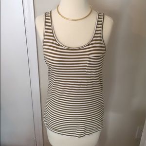 Jcrew Factory stripe microspun pocket tank